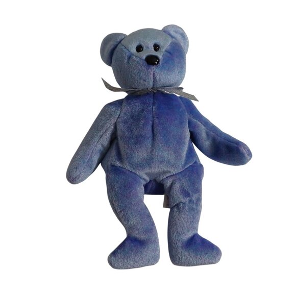 Vintage Ty Beanie Baby Clubby II 1999 Plush Bear Blue Tie-Dye 8.5 In NO Hang Tag - Picture 2 of 7